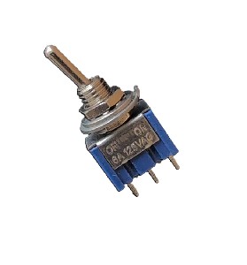 Mini Vippströmbrytare ON-ON, 6A/125VAC, Håldiameter 6mm